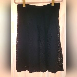Isaac Mizrahi for Target Black Eyelet Skirt - 8